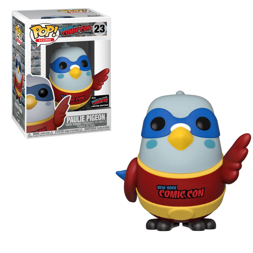 NYCC Icons - Paulie Pigeon (Red) 2019 NYCC Funko Stickered Exclusive Pop! Vinyl - Ozzie Collectables