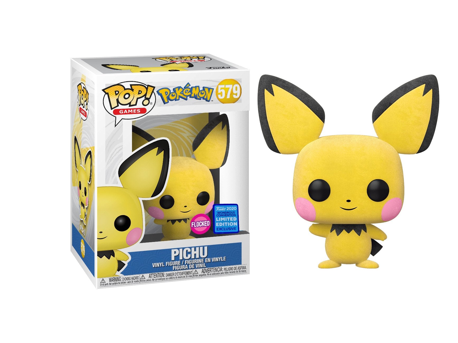Pokemon - Pichu (Flocked) Wondercon 2020 Exclusive Pop! Vinyl - Ozzie Collectables