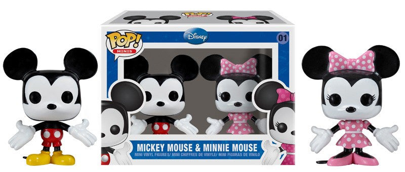 Mickey Mouse & Minnie Mouse - 2 Pack POP! Vinyl Minis - Ozzie Collectables
