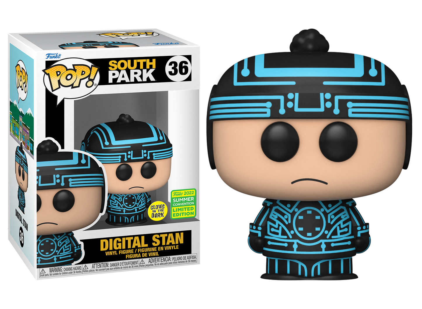 South Park - Digital Stan SDCC 2022 Summer Convention Exclusive Glow in the Dark Pop! Vinyl #36