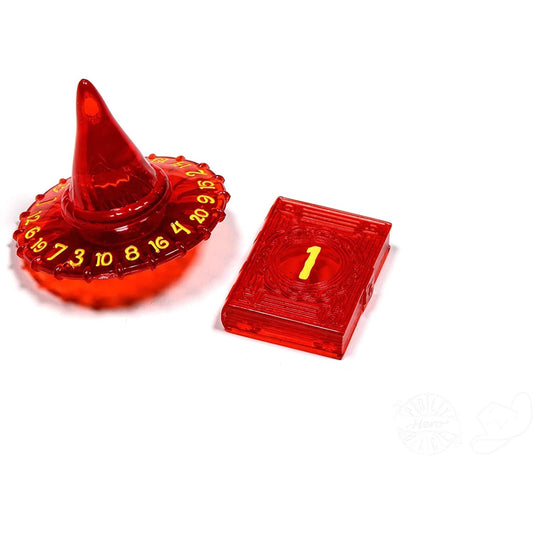 PolyHero Wizard d20 Wizard Hat and d2 Spellbook in Smoldering Ember