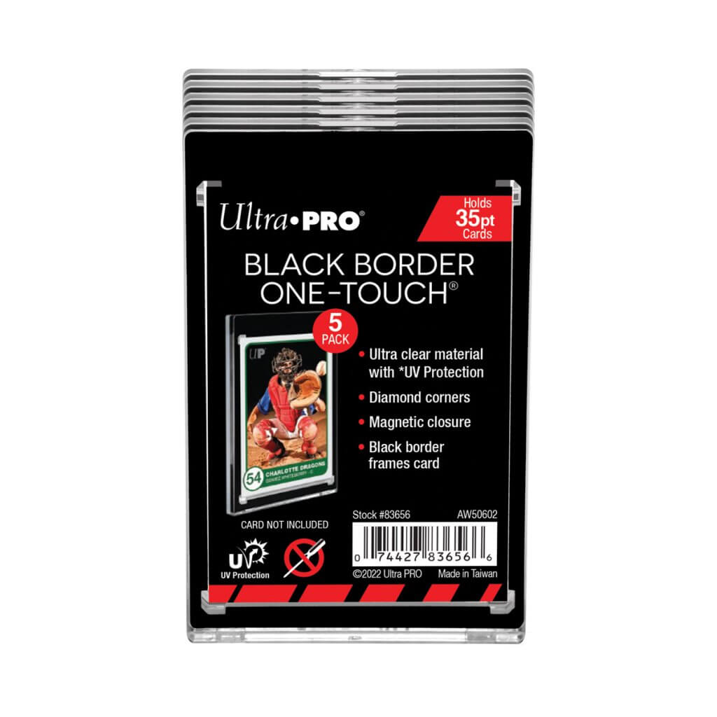 ULTRA PRO ONE TOUCH - 35 PT Black Border w/Magnetic Closure- 5PK