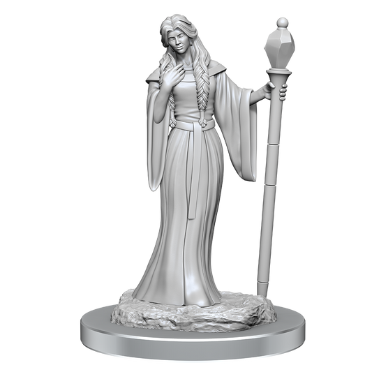 Critical Role Unpainted Miniatures Human Wizard Female & Halfling Holy Warrior Female