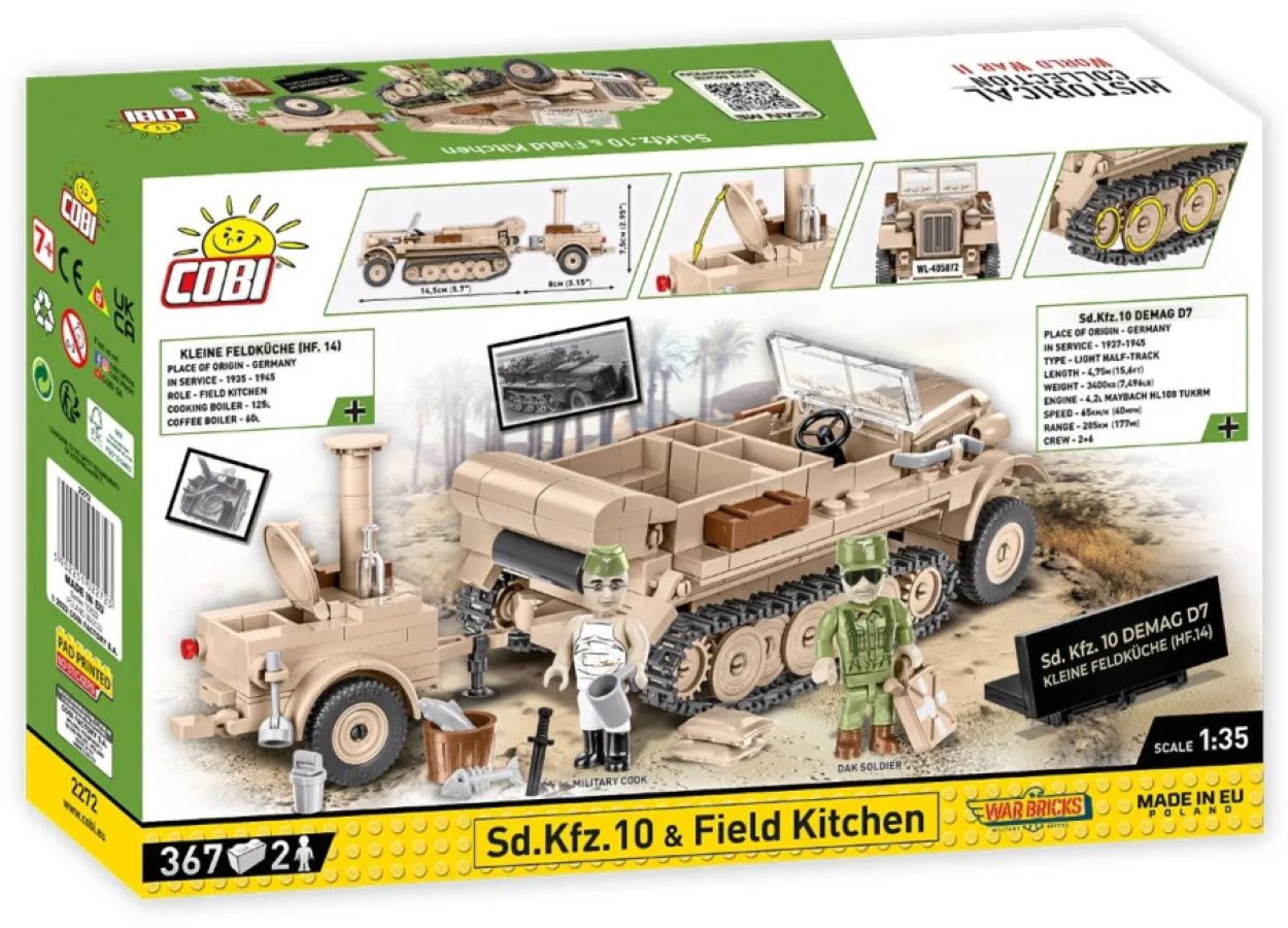 World War II - SD. KFZ. 10 & Field Kitchen (367 pieces)