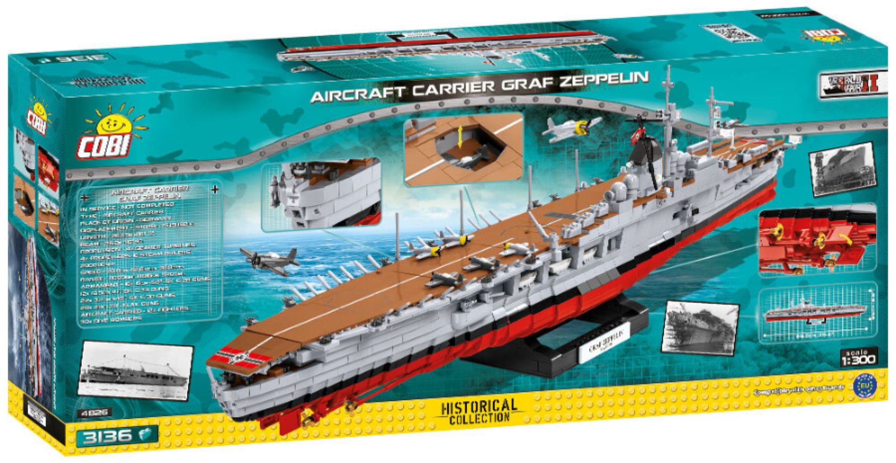 WW2 - Aircraft Carrier Graf Zeppelin 3136 pcs