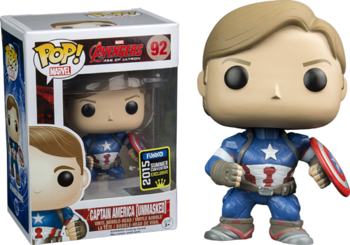 Avengers Age of Ultron - Captain America [Unmasked] 2015 Summer Convention Exclusive Pop! Vinyl #92