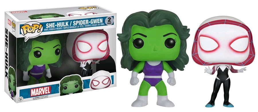 Marvel - She-Hulk & Spider-Gwen US Exclusive Pop! Vinyl 2-Pack - Ozzie Collectables