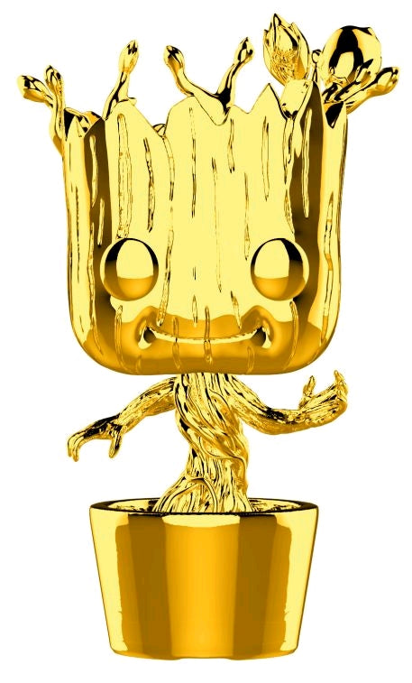 Marvel Studios 10th Anniversary - Groot Gold Chrome Pop! Vinyl - Ozzie Collectables
