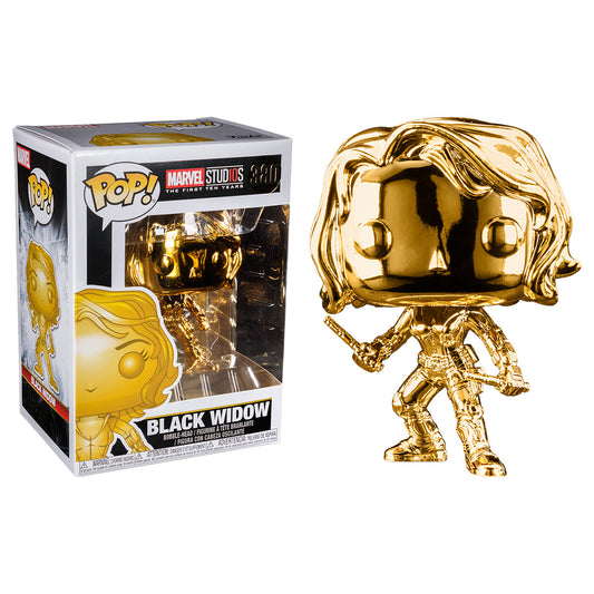 Marvel Studios 10th Anniversary - Black Widow Gold Chrome Pop! Vinyl - Ozzie Collectables
