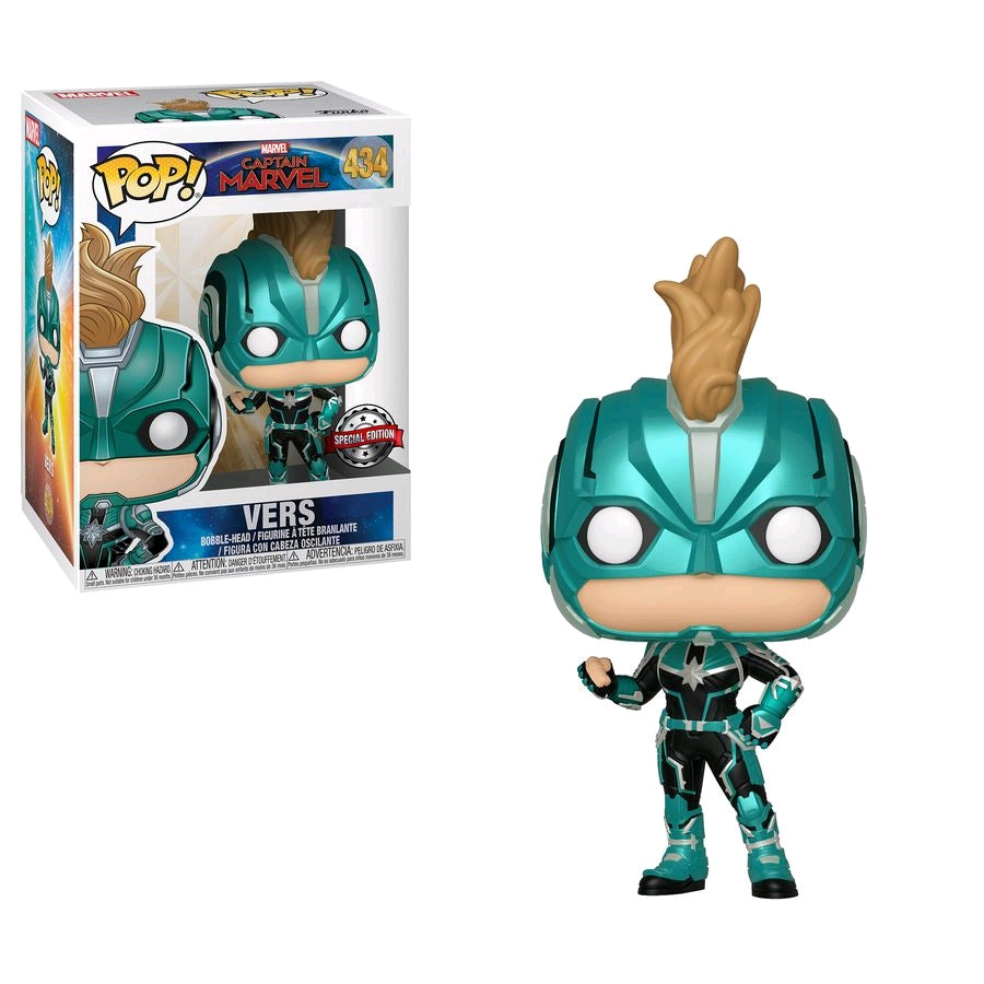Captain Marvel - Vers Masked US Exclusive Pop! Vinyl - Ozzie Collectables