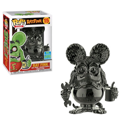Rat Fink - Rat Fink Grey Chrome SDCC 2019 US Exclusive Pop! Vinyl - Ozzie Collectables