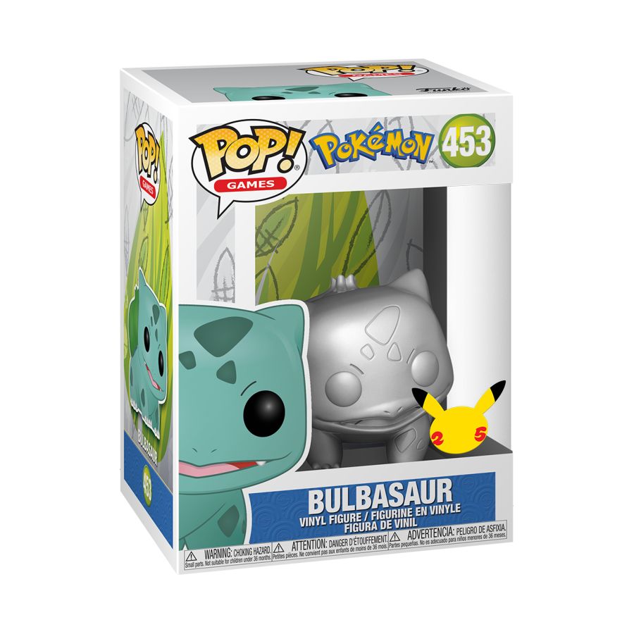 Pokemon - Bulbasaur Silver Metallic 25th Anniversary Pop! Vinyl