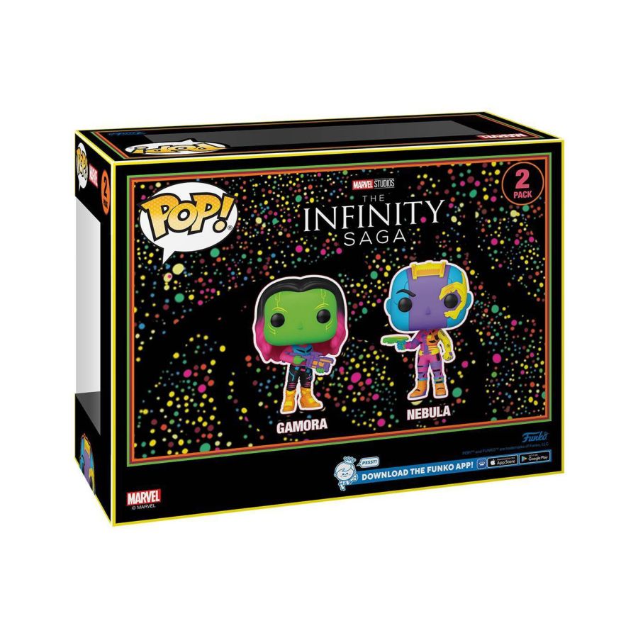 Marvel Comics - Gamora & Nebula Black Light US Exclusive Pop! 2-Pack