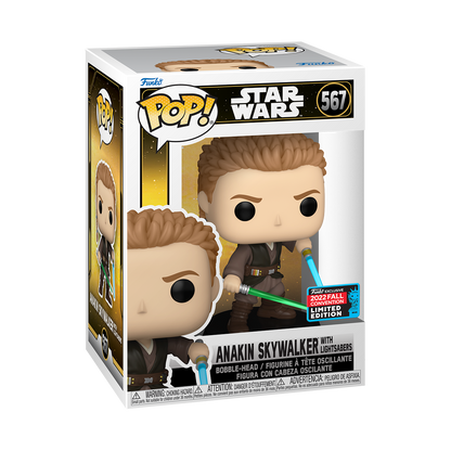 Star Wars - Anakin Skywalker with Lightsabers 2022 NYCC Fall Convention Exclusive Pop! Vinyl #567