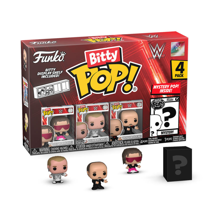 WWE - Bret Hart Bitty Pop! 4-Pack