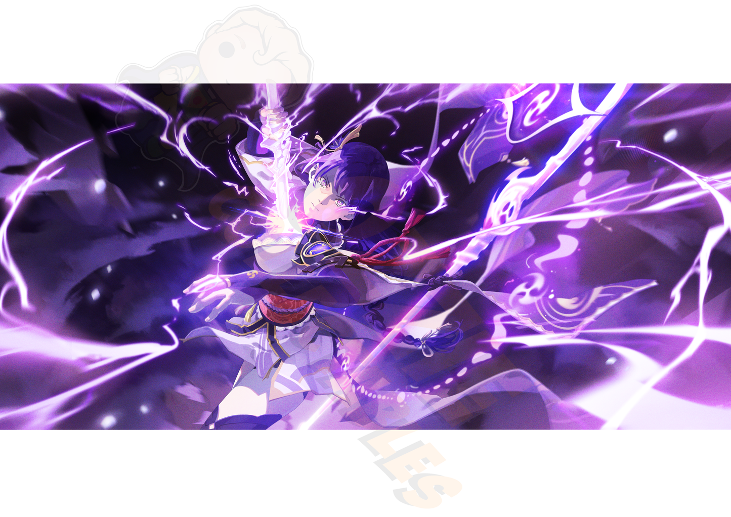 Genshin Impact - Raiden Shogun - Orenjikun Art Print Poster