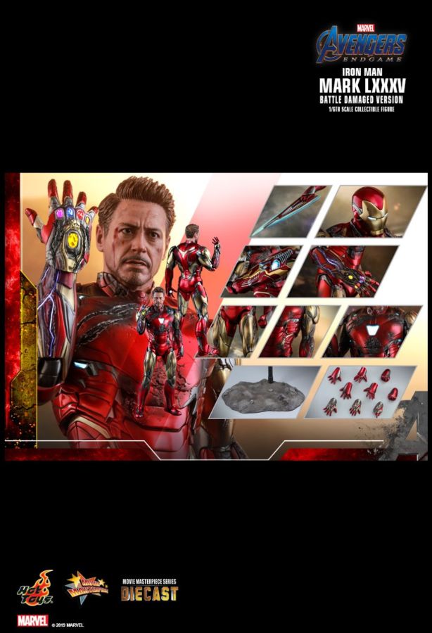Avengers 4: Endgame - Iron Man Mark LXXXV Diecast 1:6 Scale 12" Action Figure - Ozzie Collectables