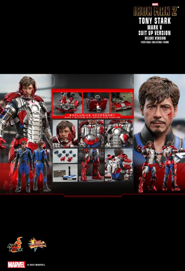 Iron Man 2 - Tony Stark Mark V Suit Up Deluxe 1:6 Scale 12" Action Figure