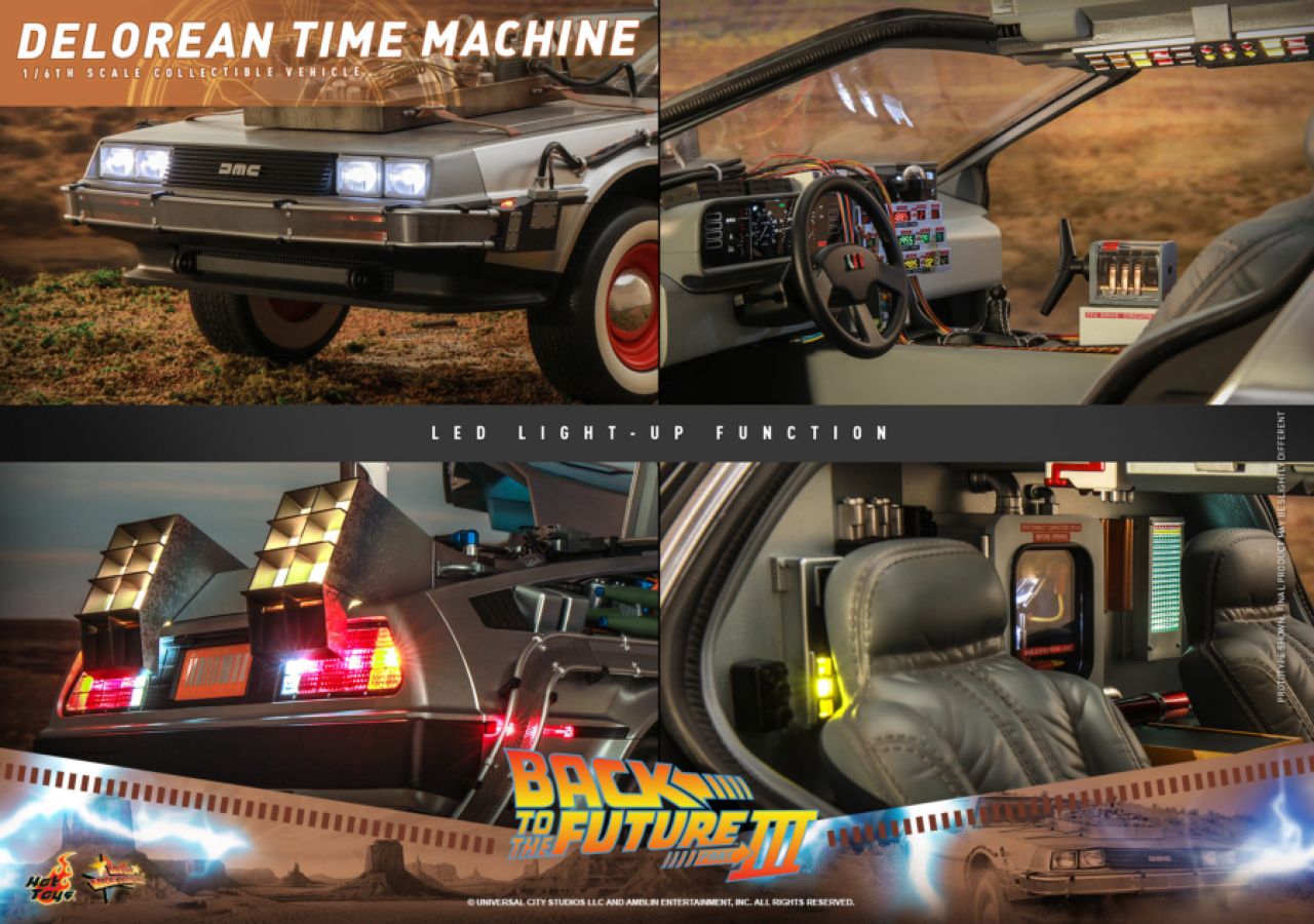 Back to the Future 3 - Delorean Time Machine 1:6 Scale Collectable Vehicle