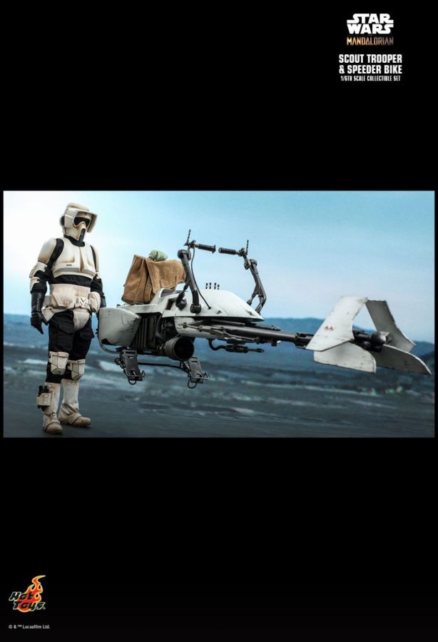 Star Wars: The Mandalorian - Scout Trooper & Speeder Bike 1:6 Scale Action Figure Set