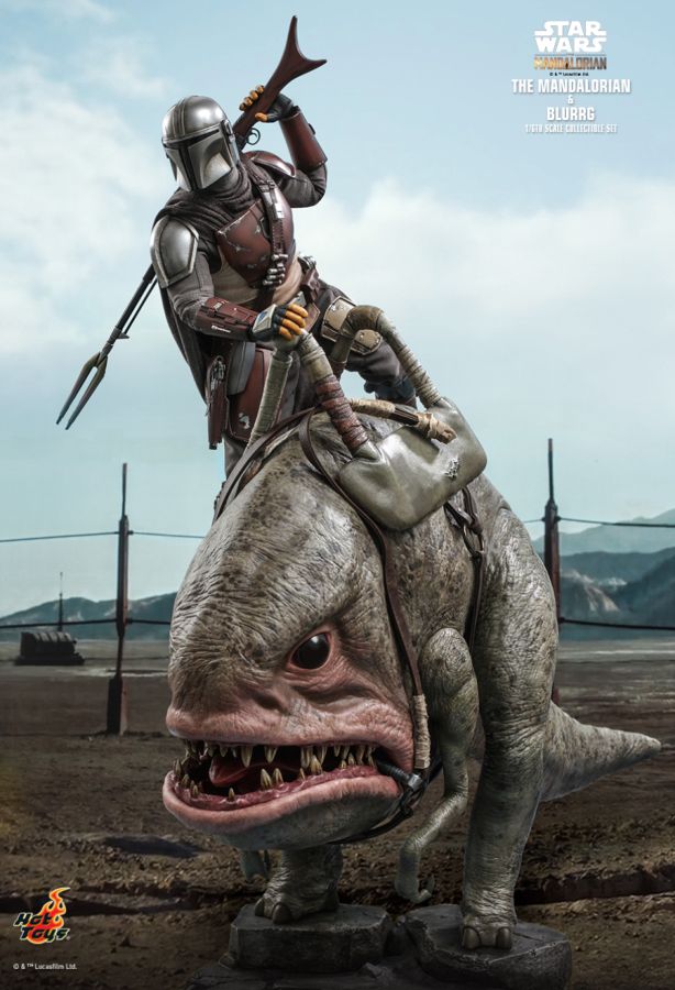 Star Wars: The Mandalorian - Mandalorian & Blurrg 1:6 Scale Action Figure Set