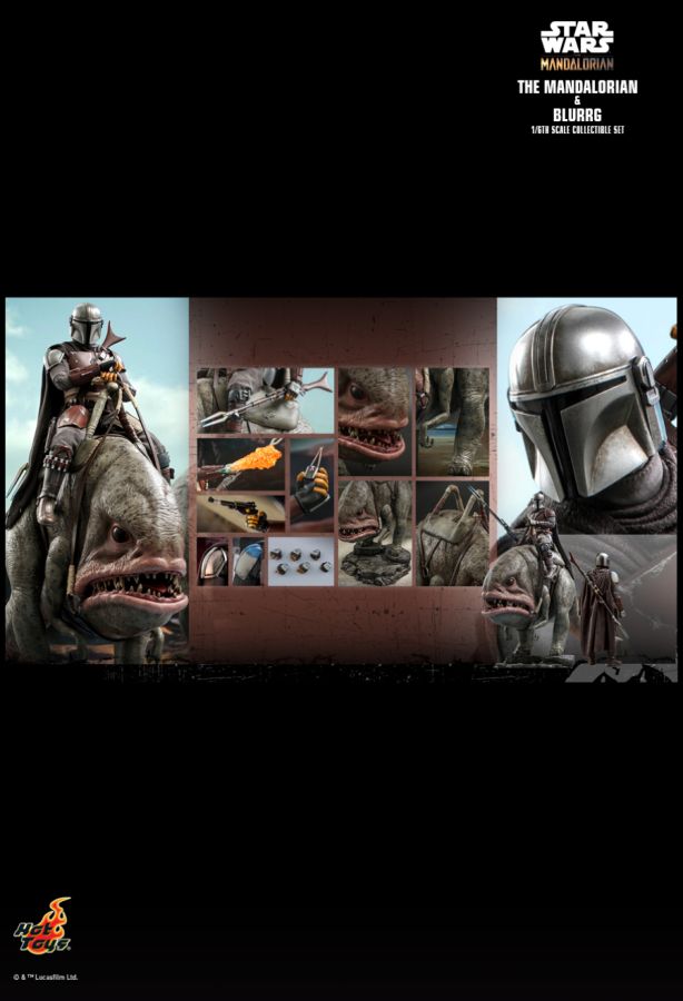 Star Wars: The Mandalorian - Mandalorian & Blurrg 1:6 Scale Action Figure Set