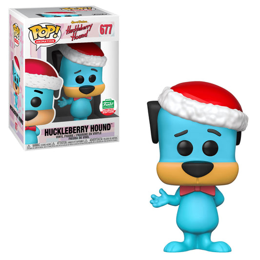 Hanna Barbera - Huckleberry Hound (Santa Hat) Funko-Shop Stickered Exclusive Pop! Vinyl #677