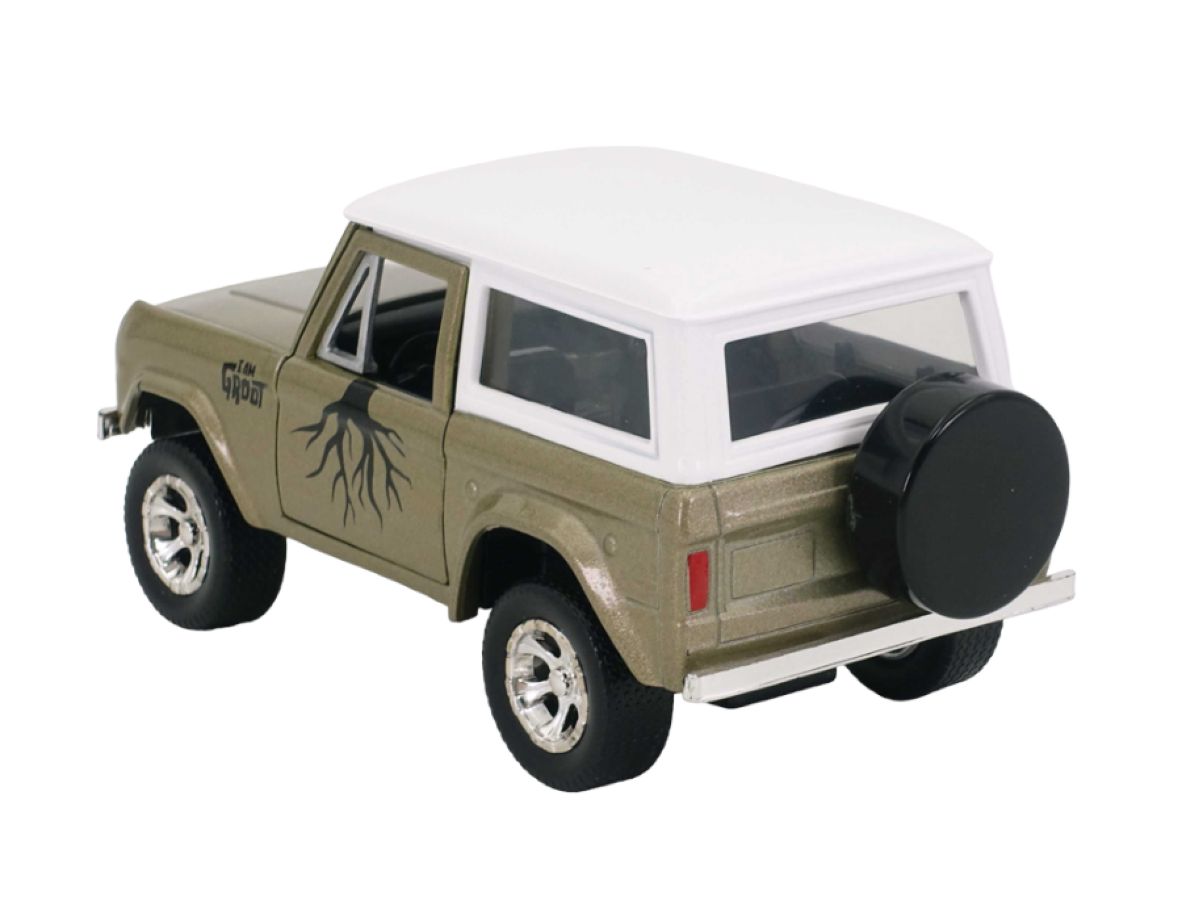 Marvel Comics - 1973 Ford Bronco Hard Top 1:32 Scale Hollywood Ride with Groot Set