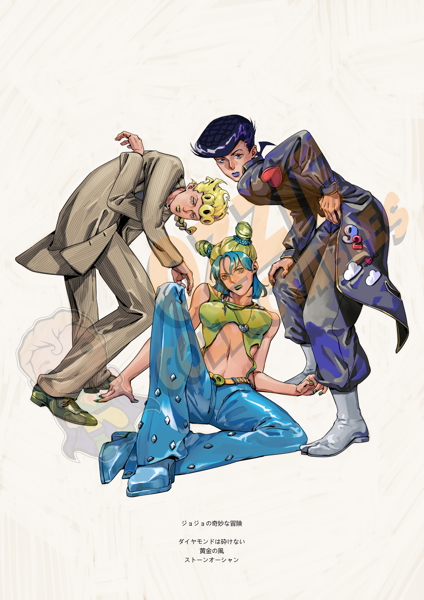 JoJo's Bizarre Adventure - Joestars - Orenjikun Art Print Poster
