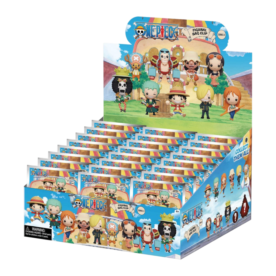 One Piece - 3D Foam Bag Clips Series 3 Blind Bag (Display of 24)