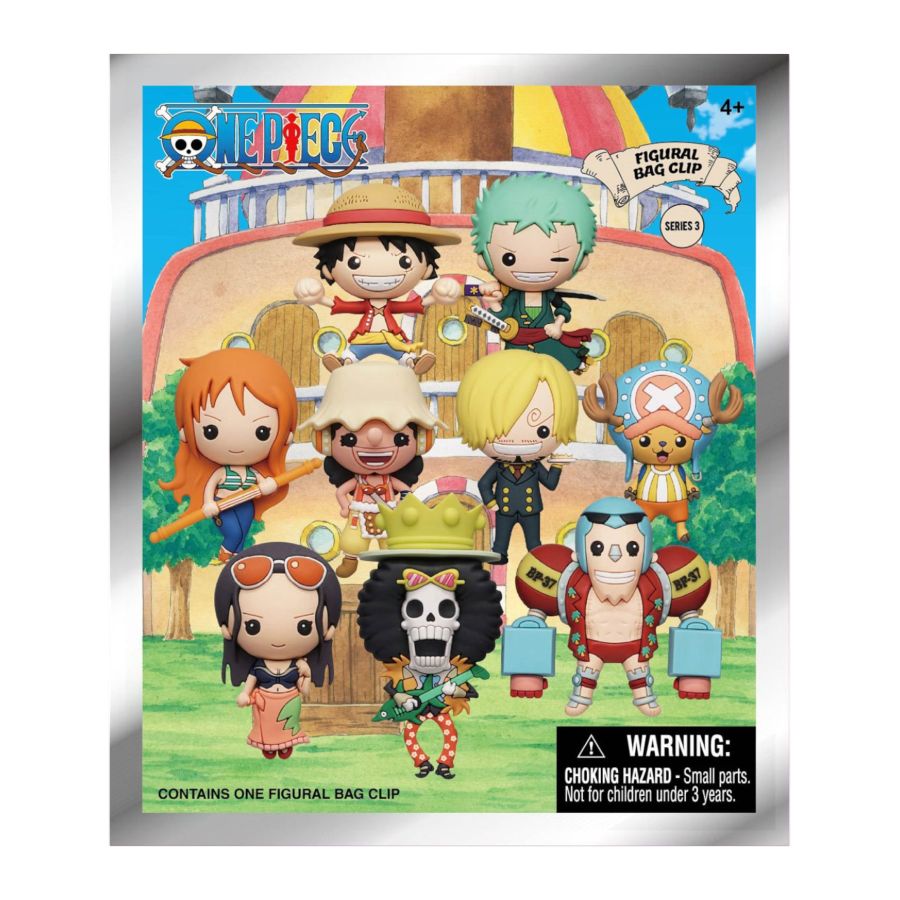 One Piece - 3D Foam Bag Clips Series 3 Blind Bag (Display of 24)