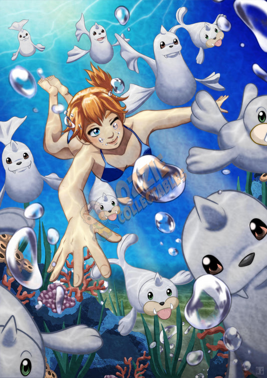 Pokemon - Misty - Darren Tee Pei Art Print Poster