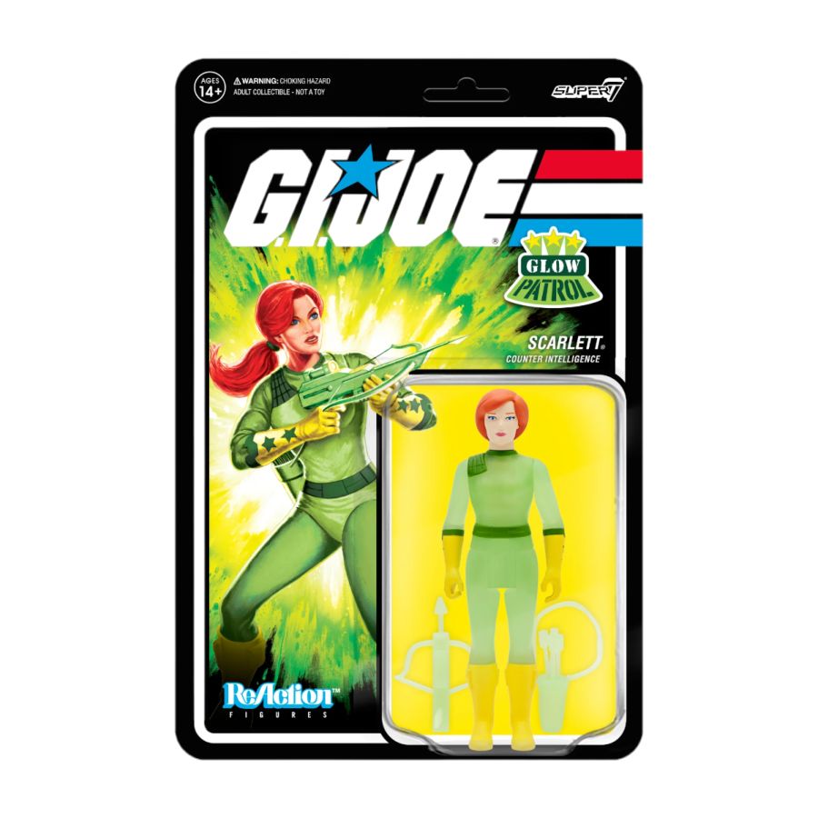 G.I. Joe - Scarlett Glow Patrol Glow-in-the-Dark ReAction 3.75" Action Figure