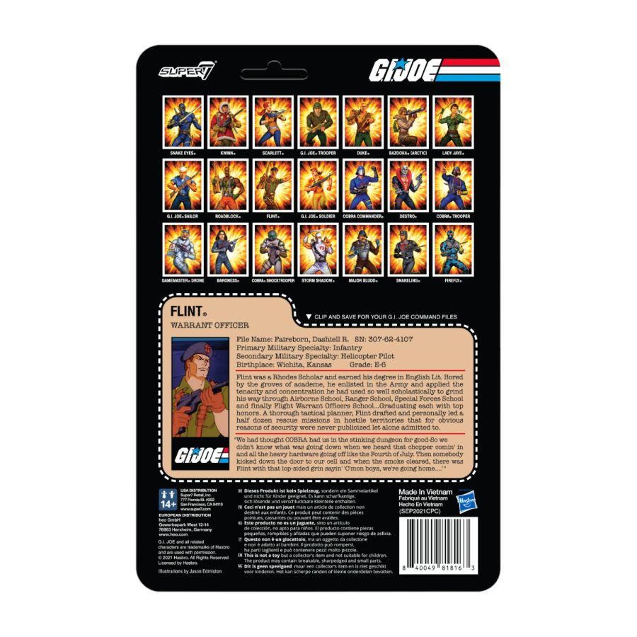 G.I. Joe - Flint ReAction 3.75" Action Figure
