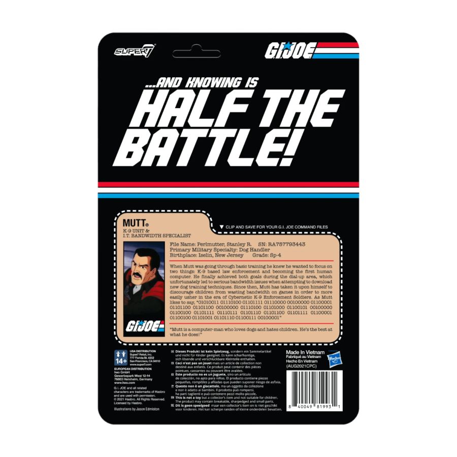 G.I. Joe - Mutt I'm a Computer! PSA ReAction 3.75" Action Figure