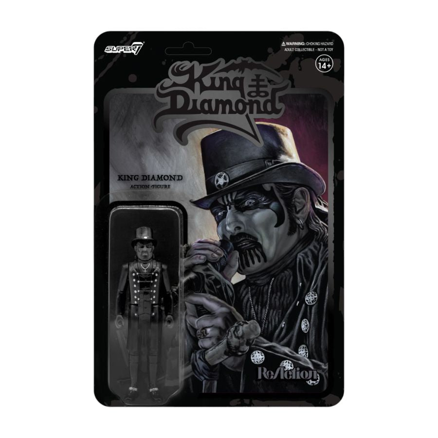 King Diamond - King Diamond Top Hat None More Black Series ReAction 3.75" Action Figure
