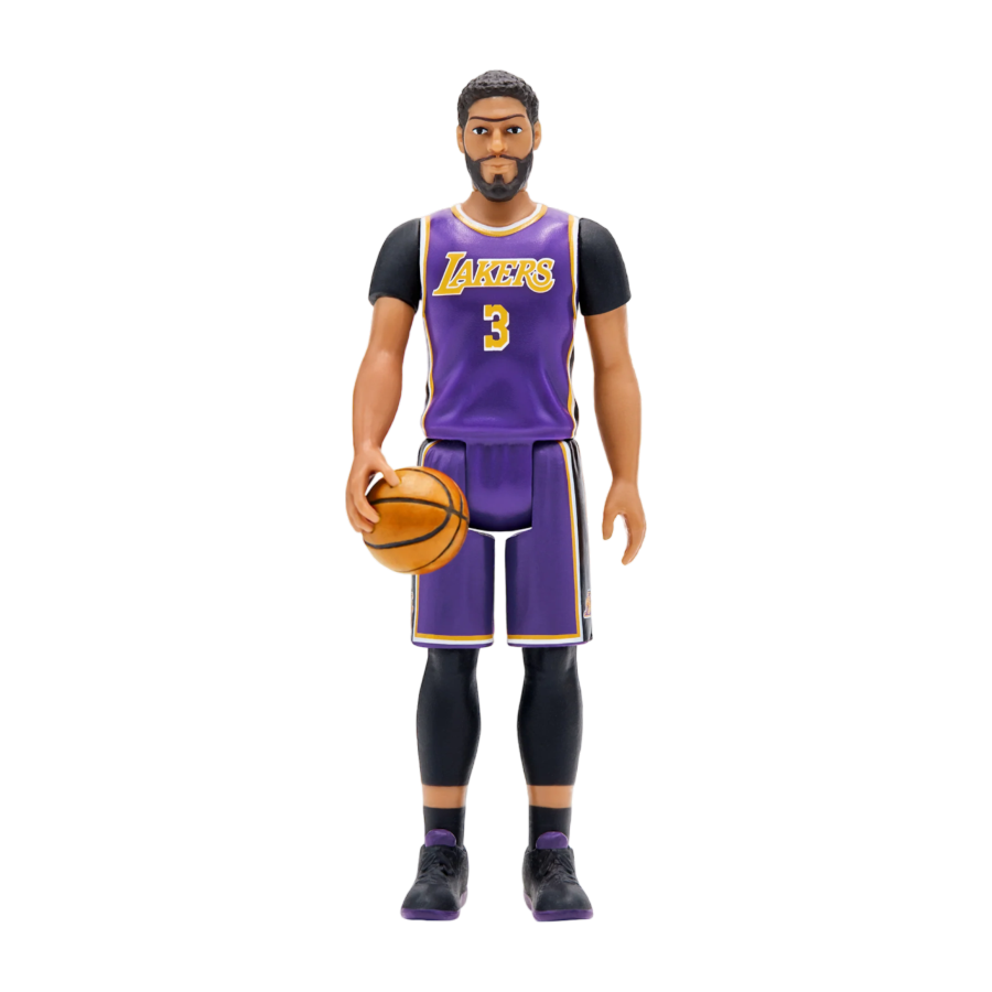 NBA - Anthony Davis LA Lakers Purple Statement Supersports ReAction 3.75" Action Figure
