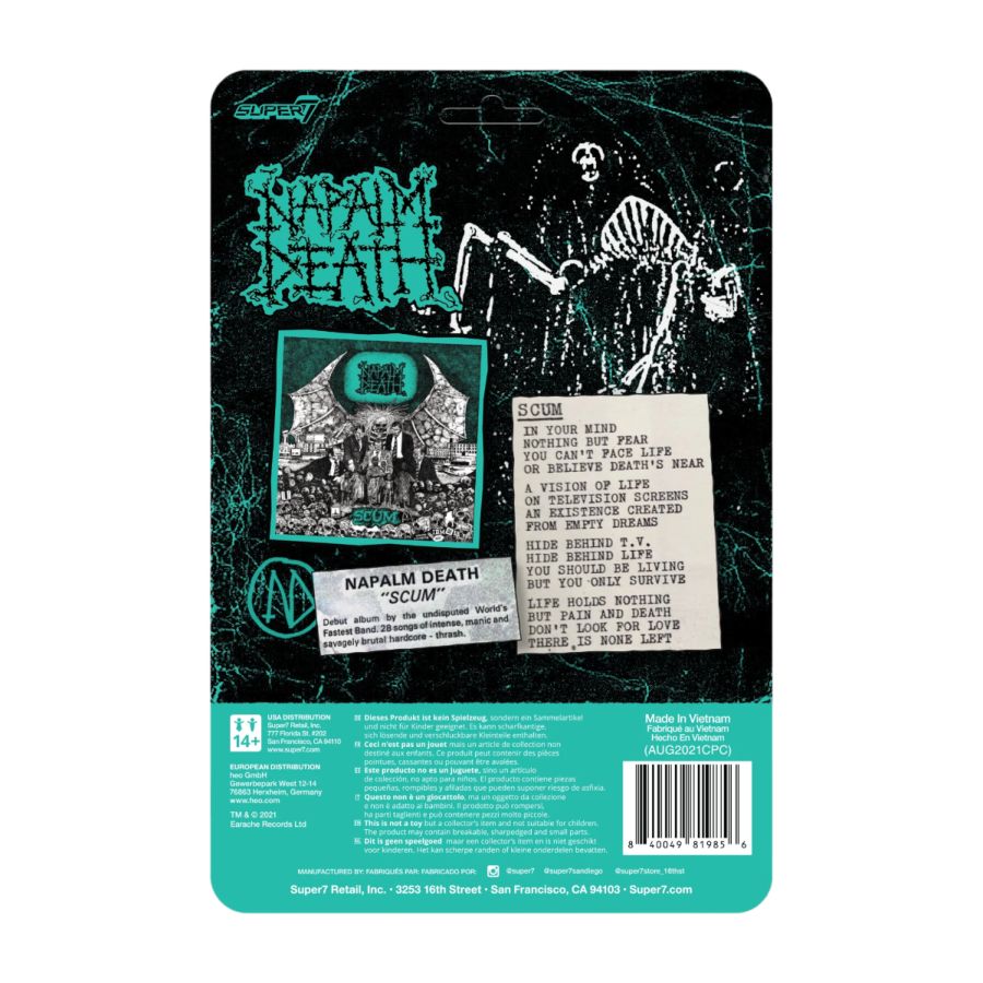 Napalm Death - Third Pressing Aquamarine ReAction 3.75" Action Figure