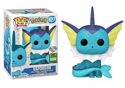 Pokemon - Vaporeon Diamond Glitter 2021 ECCC Spring Convention Exclusive Pop! Vinyl #627
