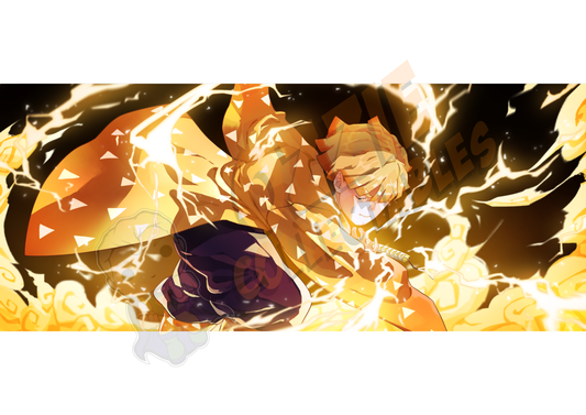 Demon Slayer - Zenitsu - Orenjikun Art Print Poster