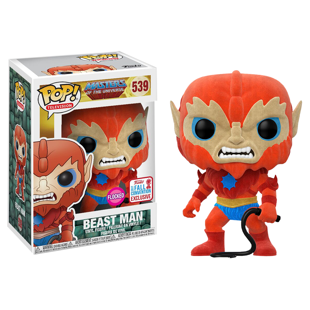 Beast Man - Masters of the Universe Flocked Pop! Vinyl New York 2017 US Exclusive - Ozzie Collectables