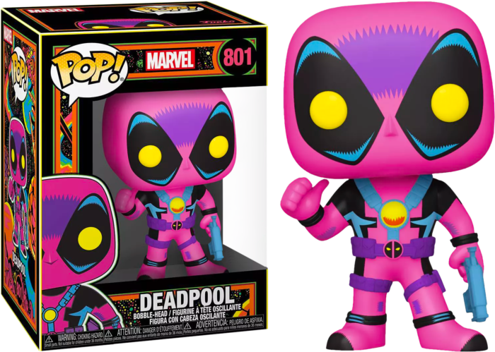 Marvel Comics - Deadpool Black Light US Exclusive Pop! Vinyl #801