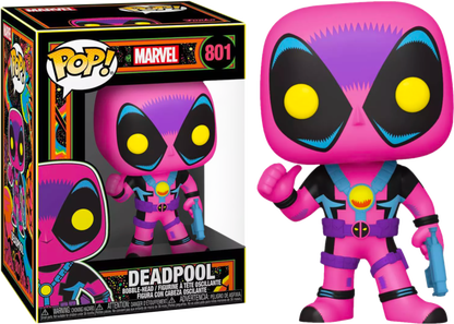 Marvel Comics - Deadpool Black Light US Exclusive Pop! Vinyl #801