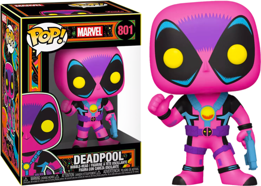 Marvel Comics - Deadpool Black Light US Exclusive Pop! Vinyl #801