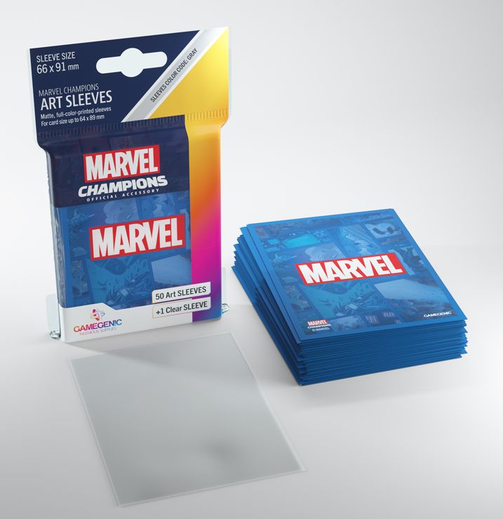 Gamegenic Marvel Champions Art Sleeves Marvel Blue - Ozzie Collectables
