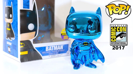 Batman (Blue Chrome) - Super Heroes 2017 San Diego Comic Con Exclusive Vinyl #144 - Ozzie Collectables