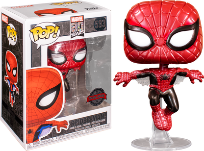Spider-Man - Spider-Man First Appearance Metallic 80th Anniversary US Exclusive Pop! Vinyl - Ozzie Collectables