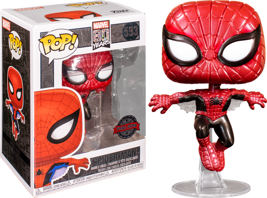 Spider-Man - Spider-Man First Appearance Metallic 80th Anniversary US Exclusive Pop! Vinyl - Ozzie Collectables