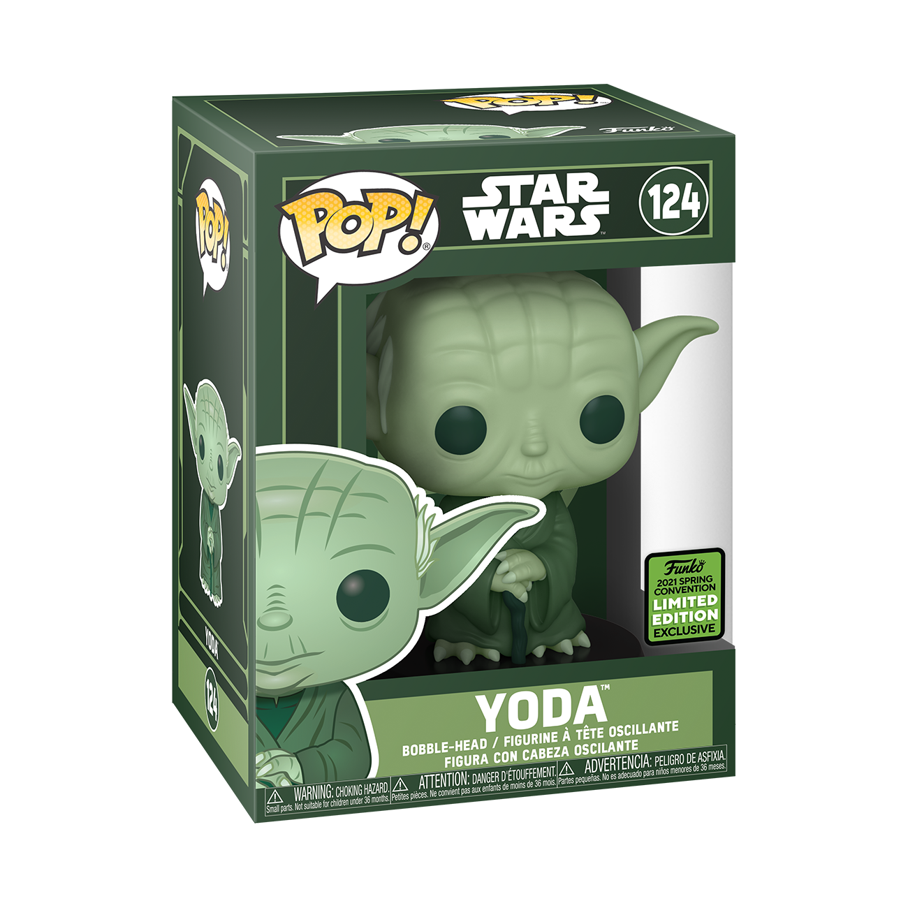 Star Wars - Yoda (Military Green) 2021 Spring Convention Exclusive Pop! Vinyl #124