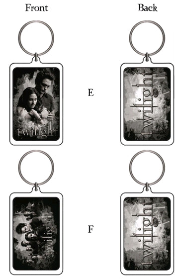 Twilight - Lucite Keychain E&F Ed & Bella Cast BTS - Ozzie Collectables
